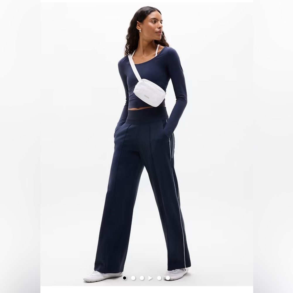 Athleta Venice Track Stripe Wide Leg Pant